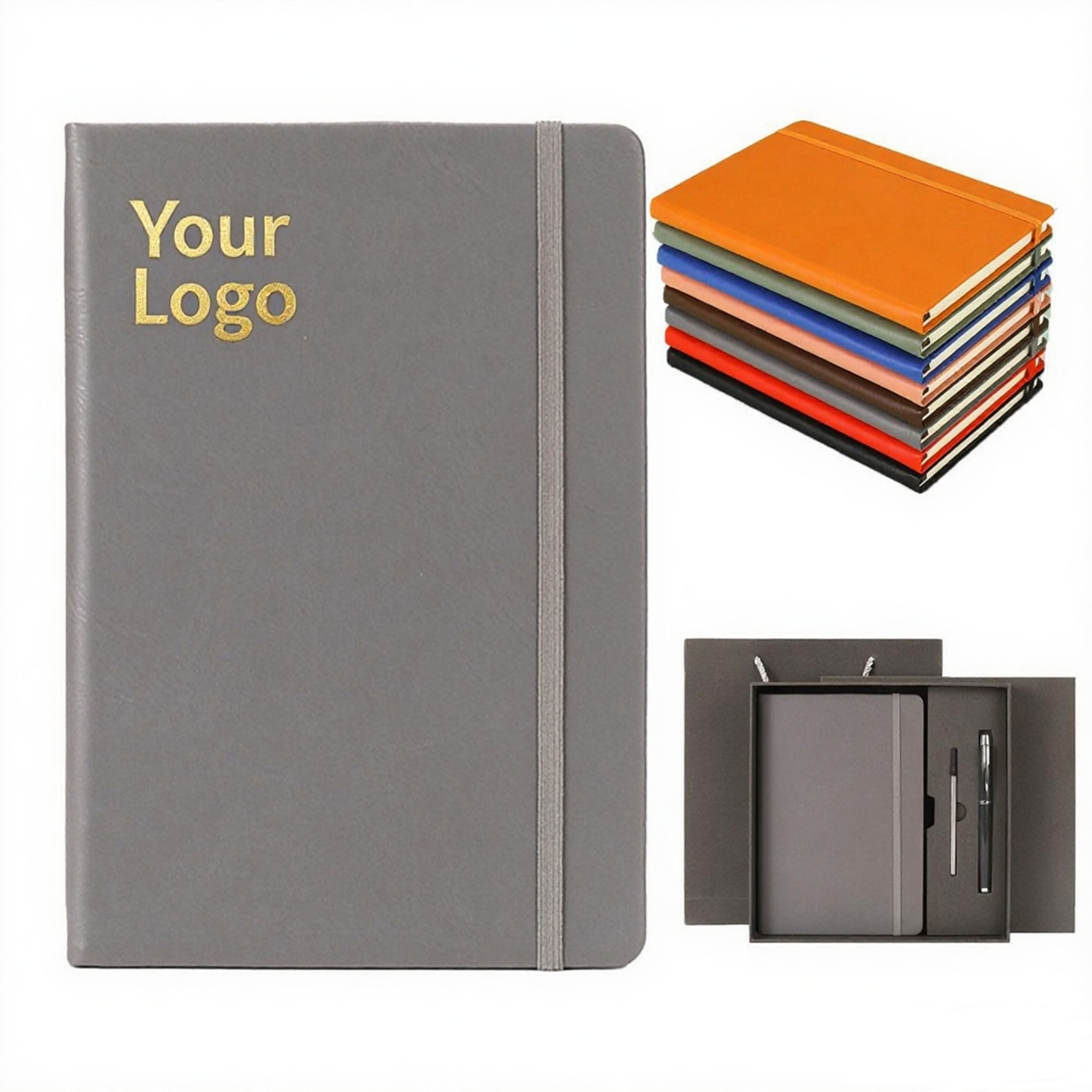 Leather Look Journal With Elastic Band 5