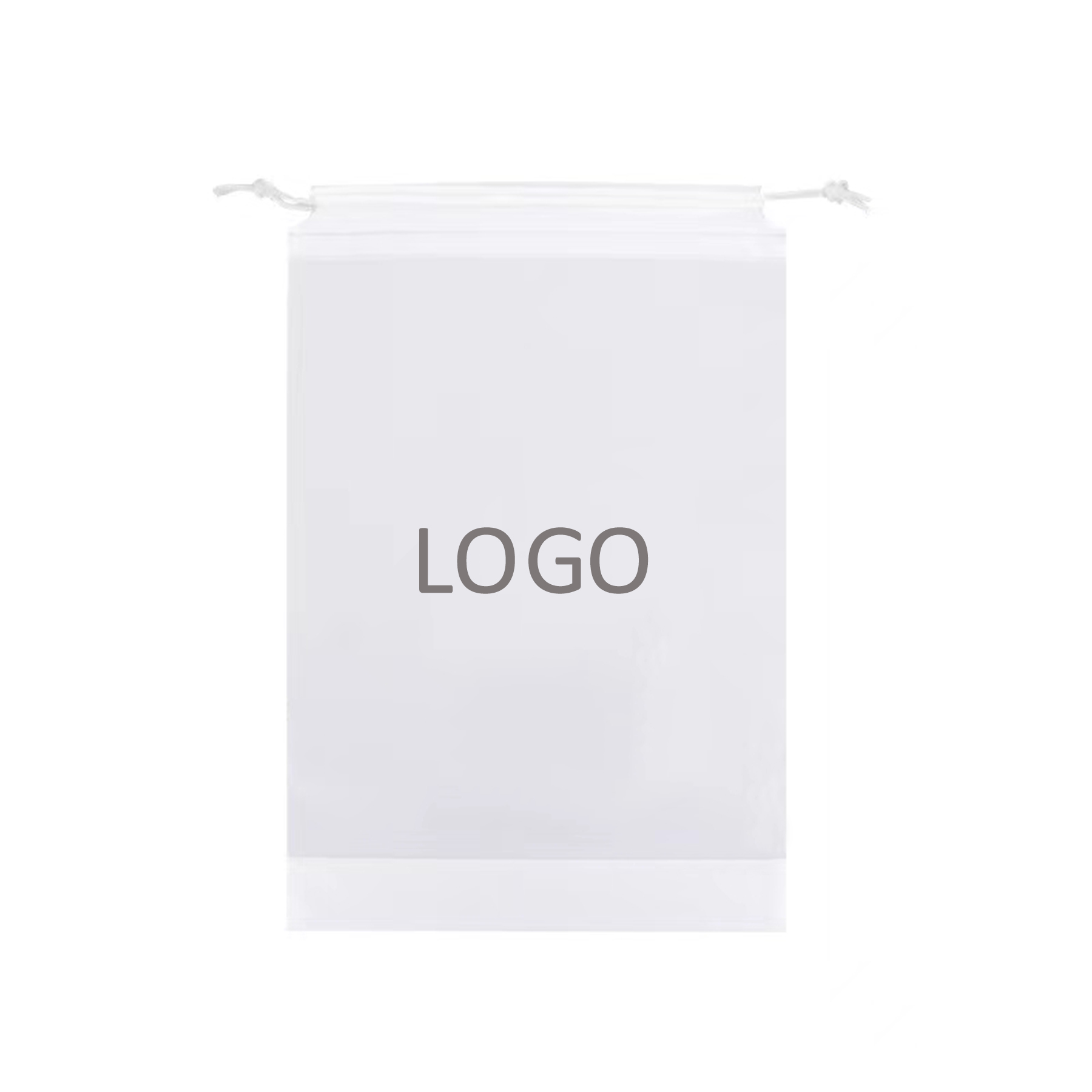 8" X 11 5/8" Clear Drawstring Cosmetic Pouch 2