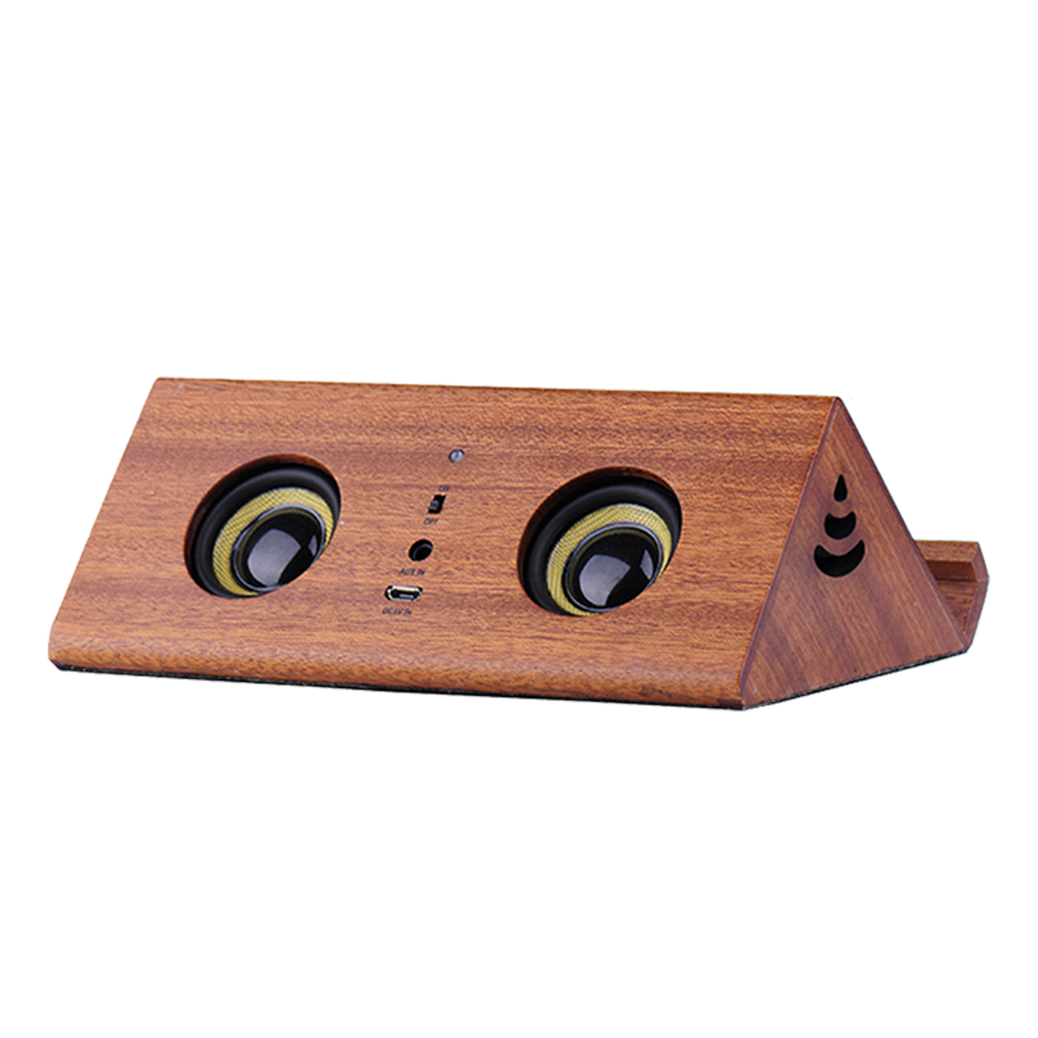 Creative Solid Wood Speaker Wireless Phone Stand 4