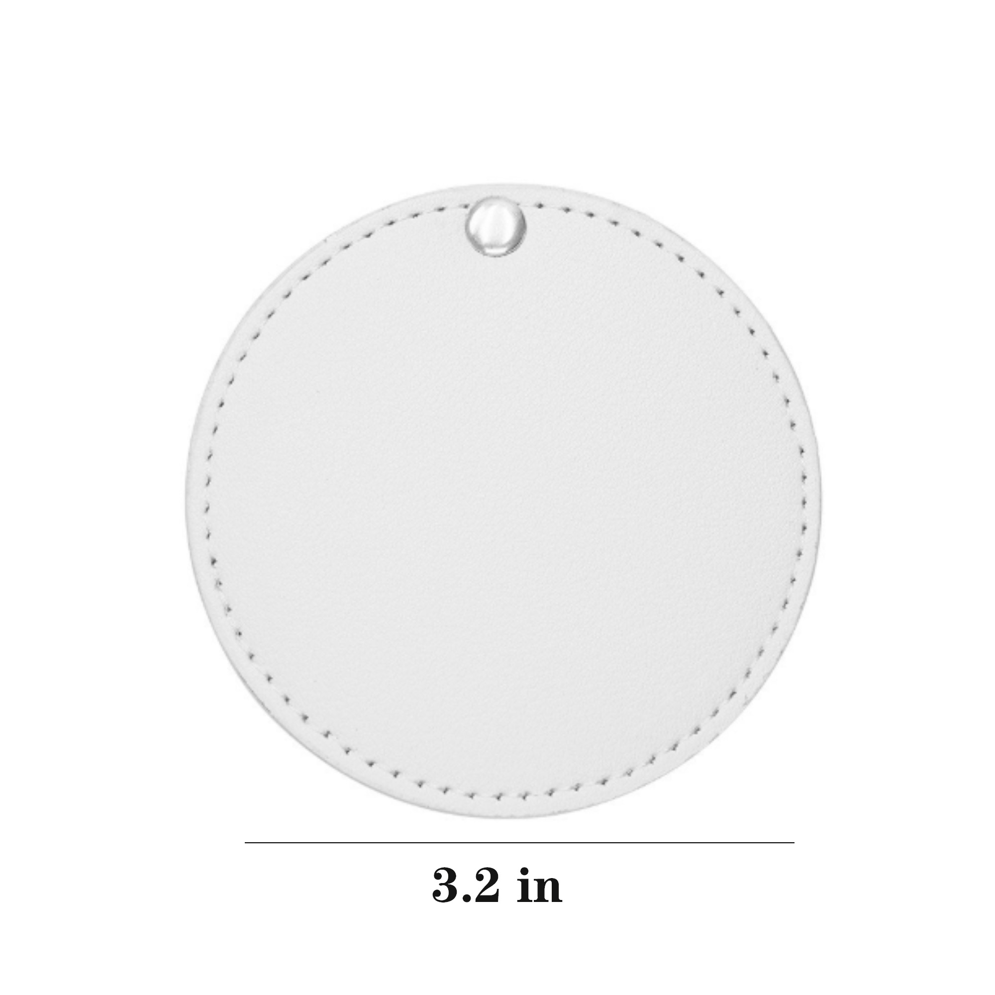 3.2" PU Round Mirror Double sided Pocket 3