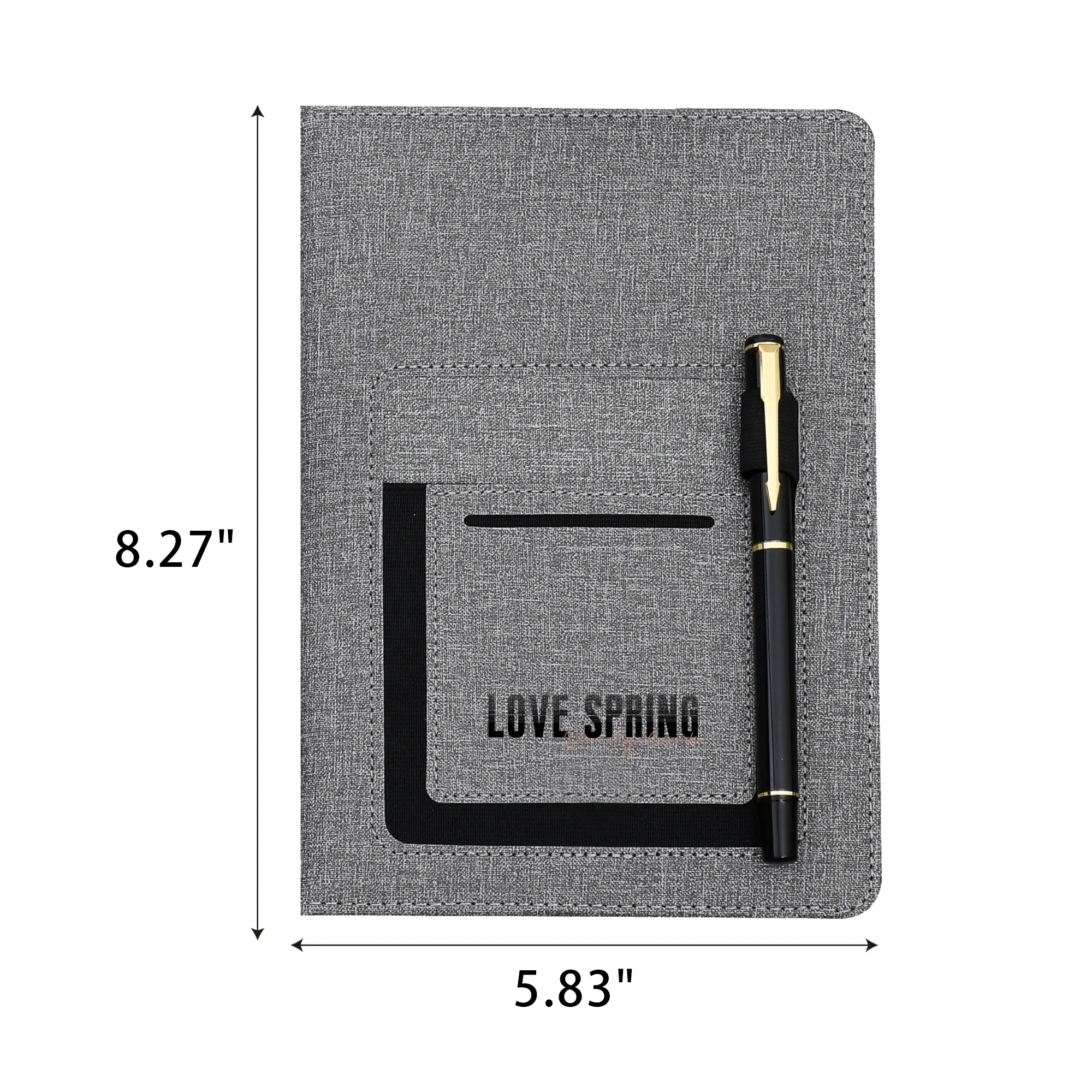 Canvas Journals with Leatherette Phone Pouch 4