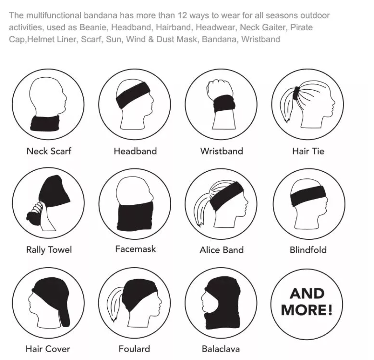 Full Color Washable Neck Gaiter Face Mask  3