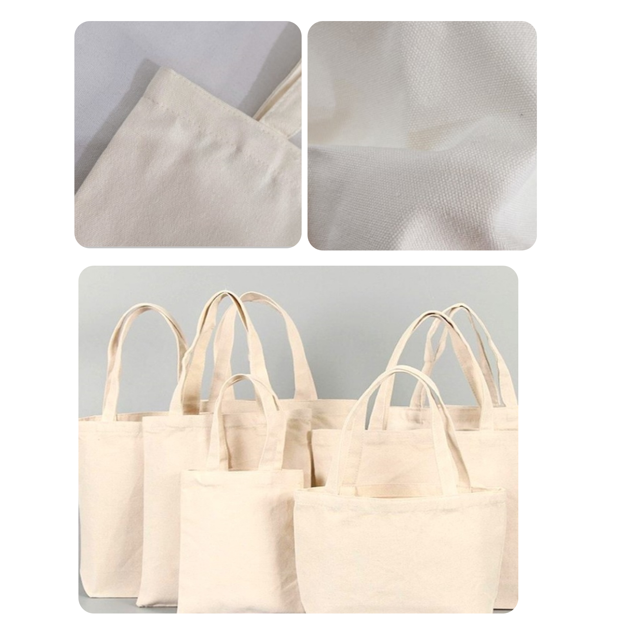 MOQ 50 PCS Practical Solid color Canvas Tote Bag, custom tote bag with logo imprint 2