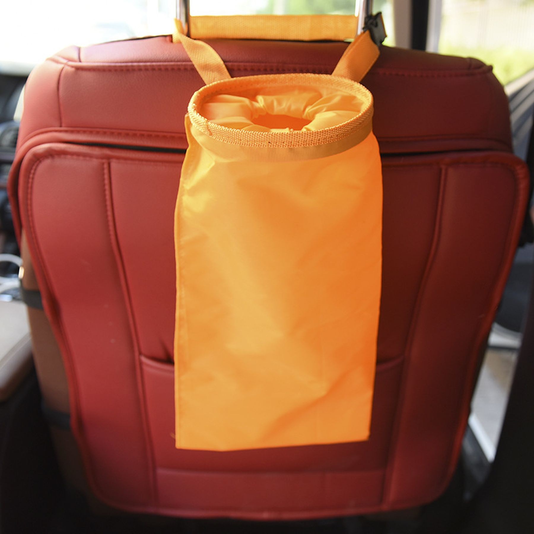 Waterproof Car Trash Can Back Seat Hanging Garbage Bag 1