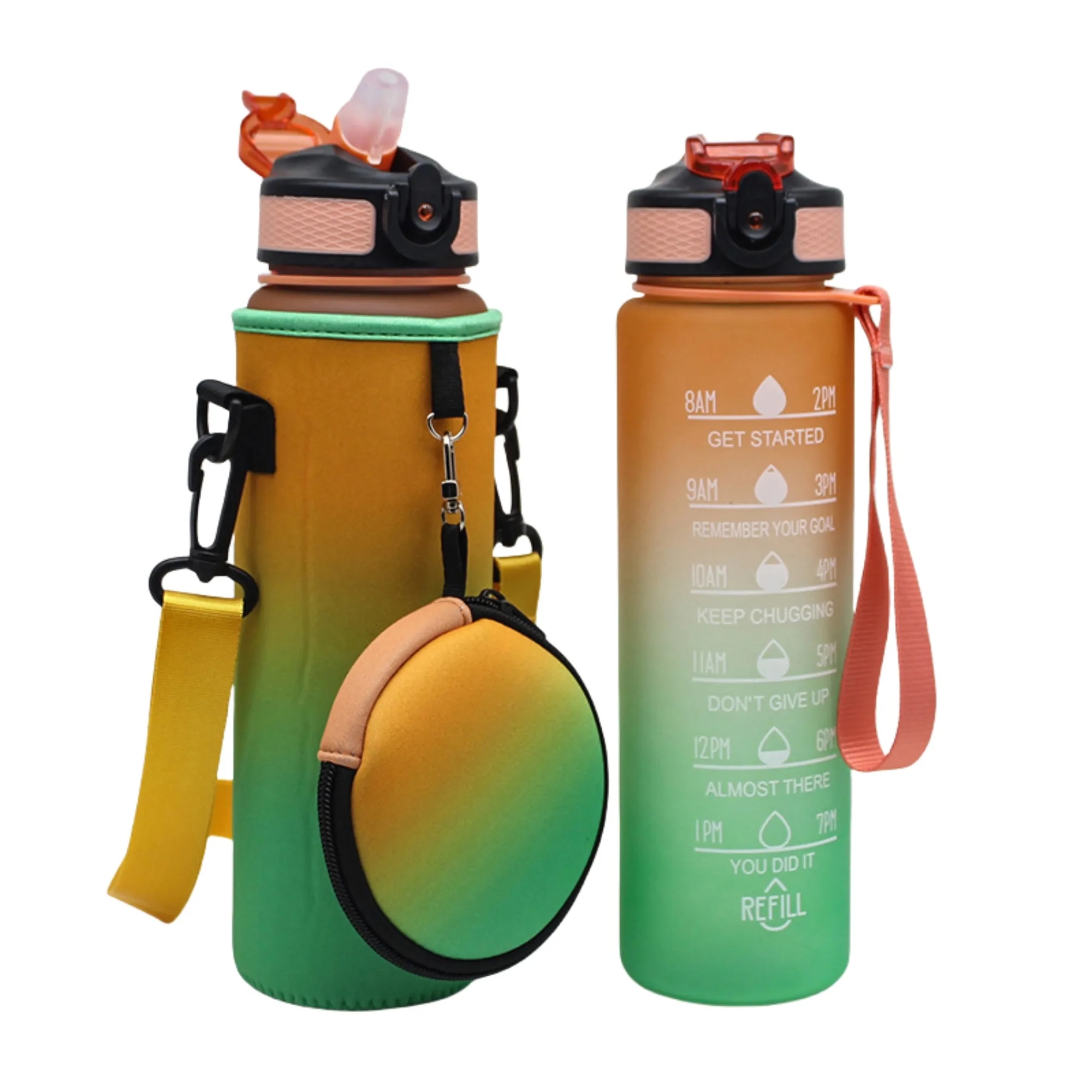 Neoprene Water Bottle Sleeve With Pouch 13