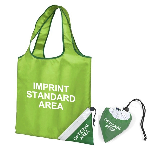 Polyester Fold-Up Cinch Corner Tote Bags 5