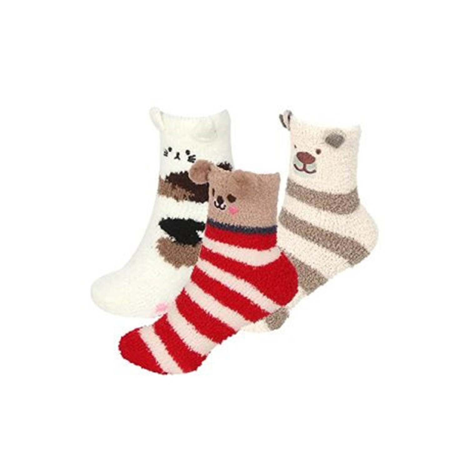 Women's Plush Slipper Socks - Colorful & Warm 8