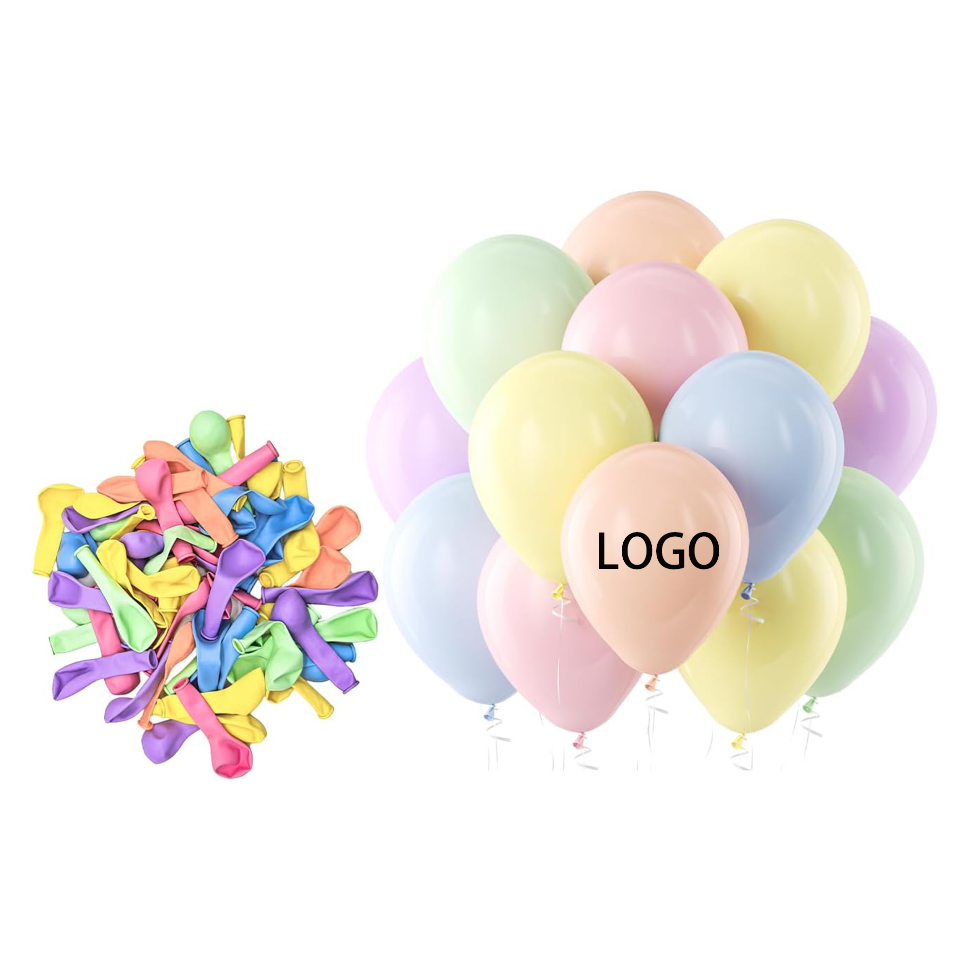 100pcs 9.5" Macaron Colored Latex Balloon 2