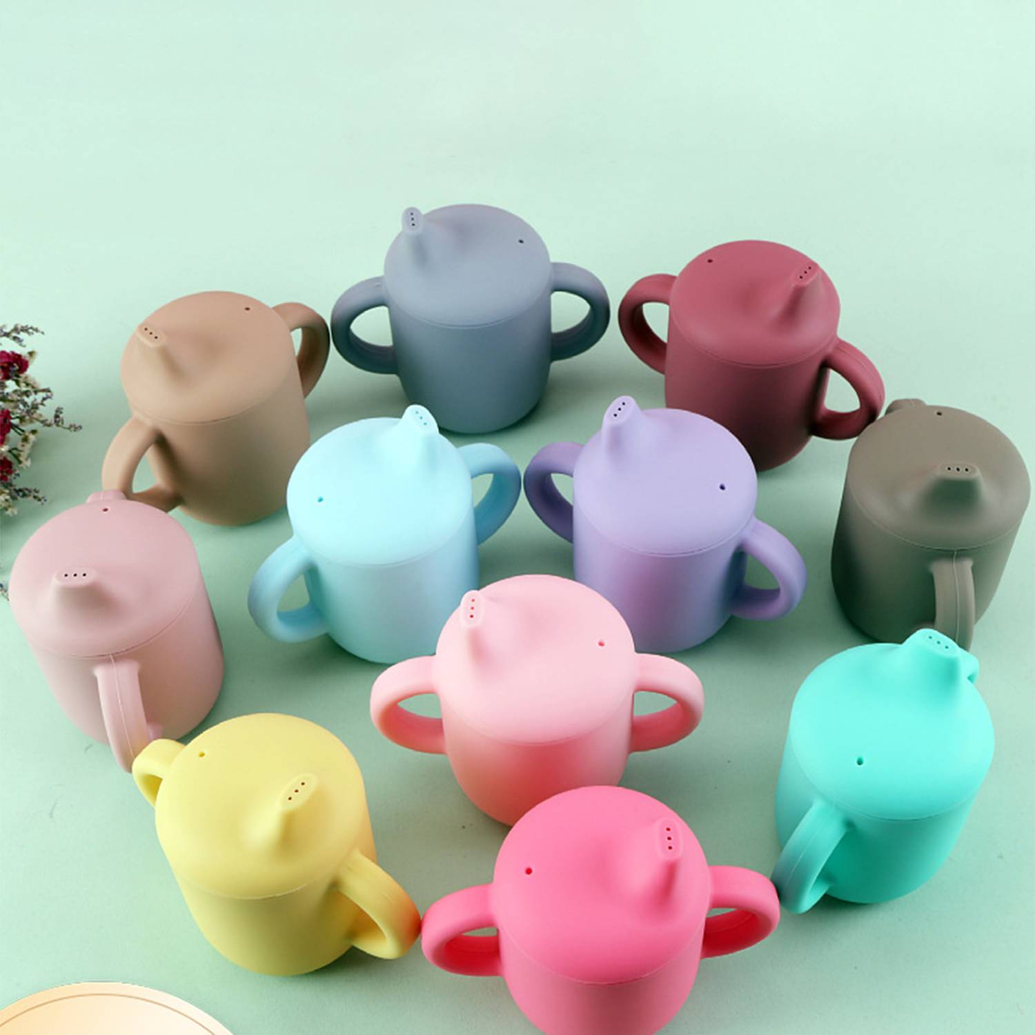 Silicone Baby Sippy Cup Food Grade 5