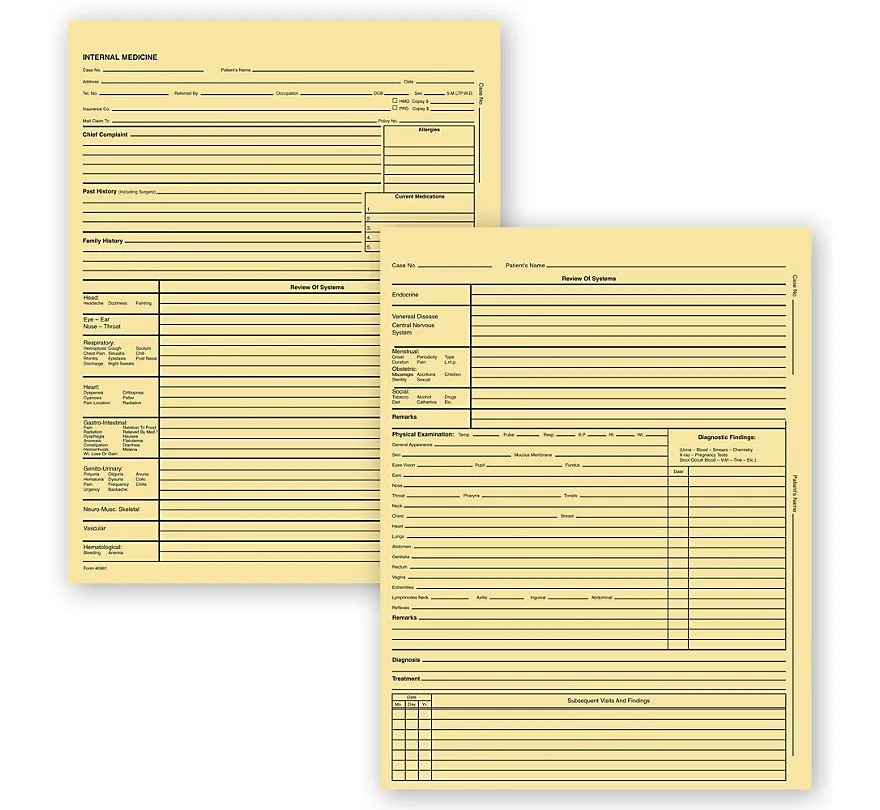 Internal Medicine Exam Records, 2 Page 2
