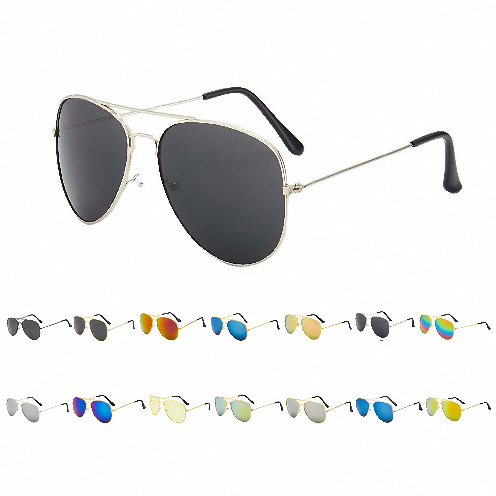 Vintage Colorful Aviator Sunglasses