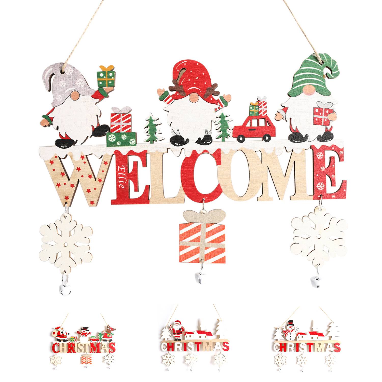 Christmas wooden pendant 3