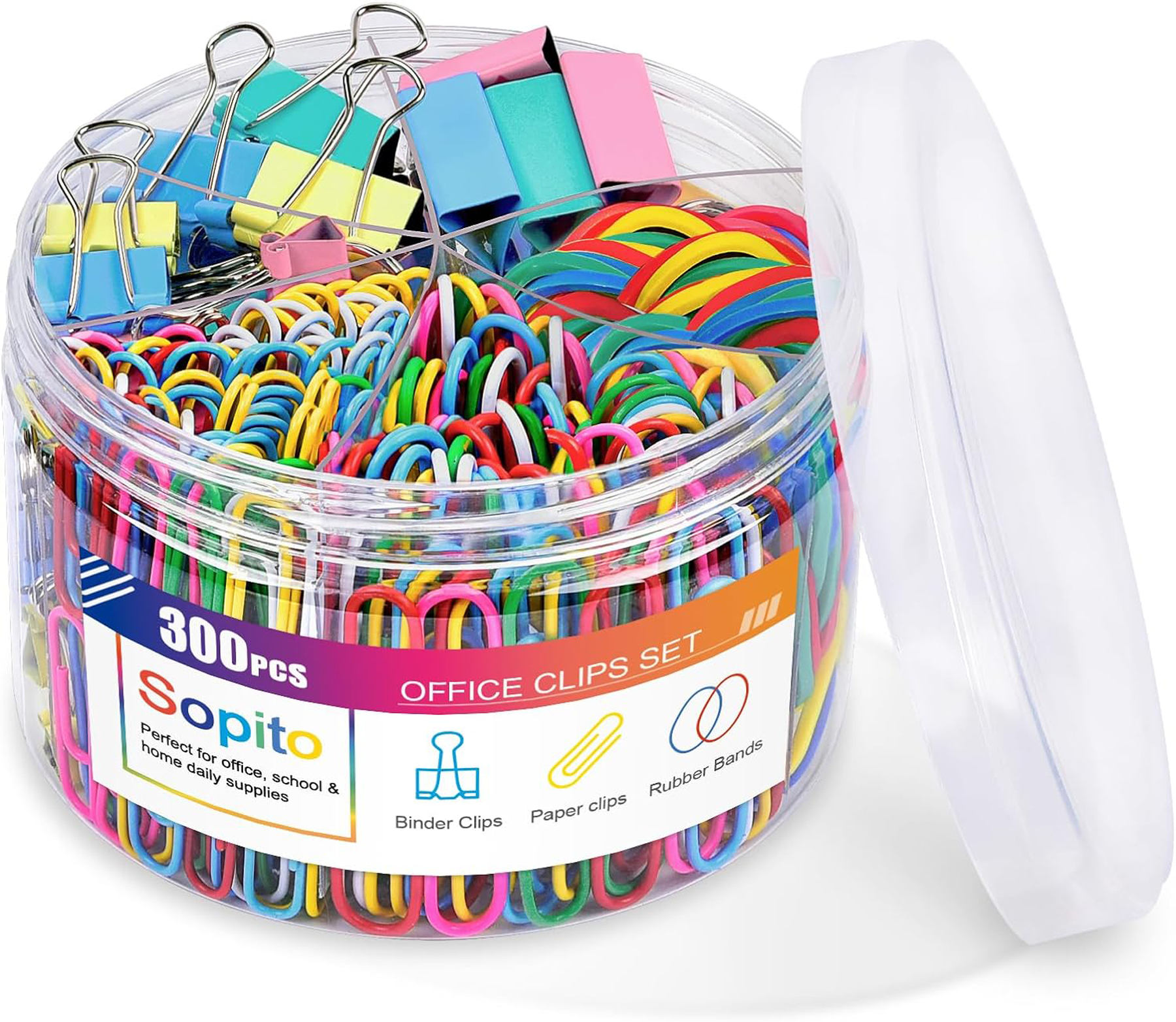240pcs Colorful Paper Clips Set for Office 2