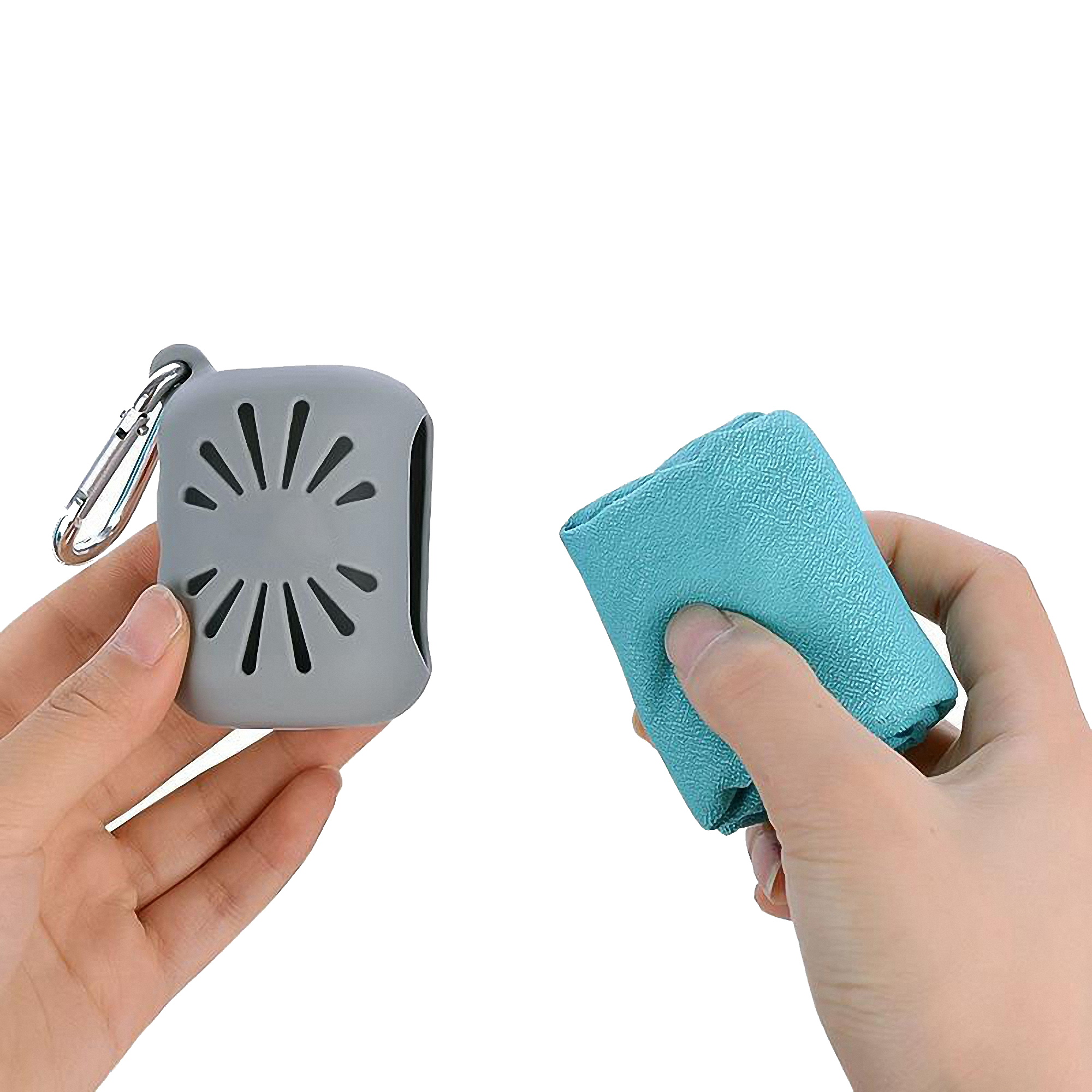 Travel Microfiber Towel with Portable Silicone Case 5