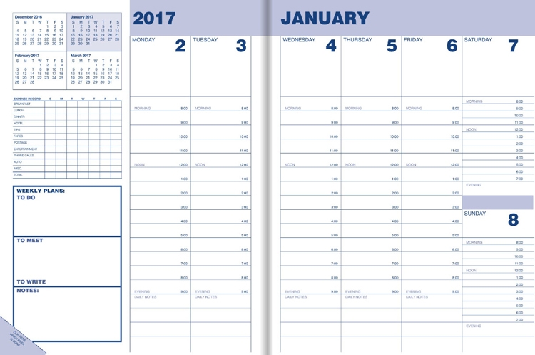 Heat -Sealed Weekly Diary 16