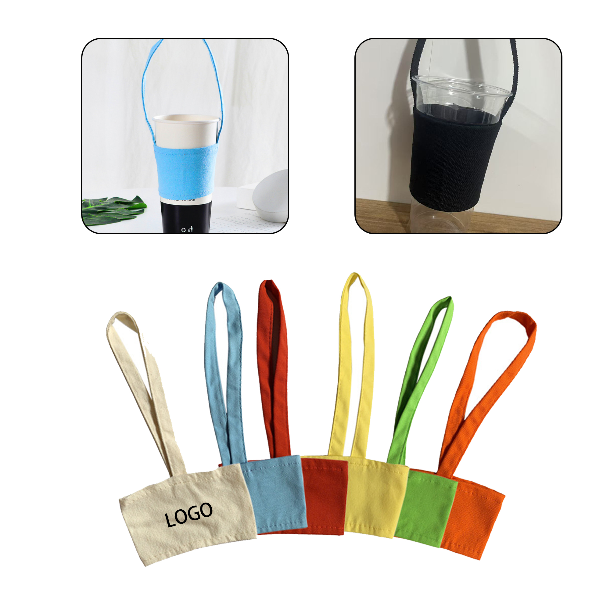 Canvas Drink Sleeve with Strap 3