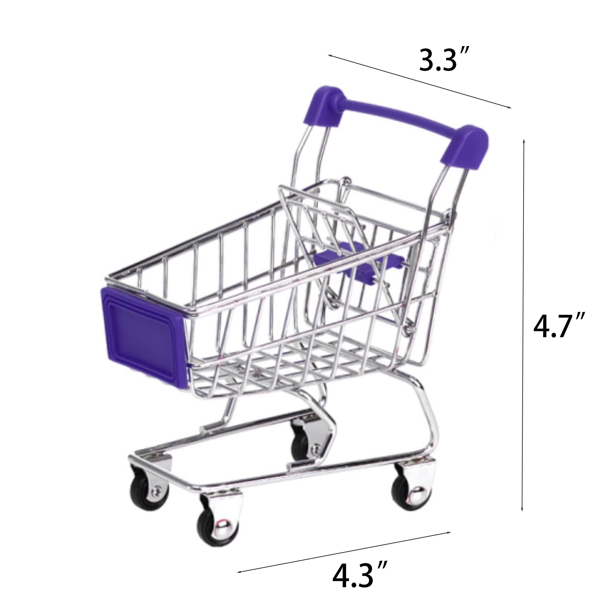 Mini Shopping Cart Storage Desk Ornament 3