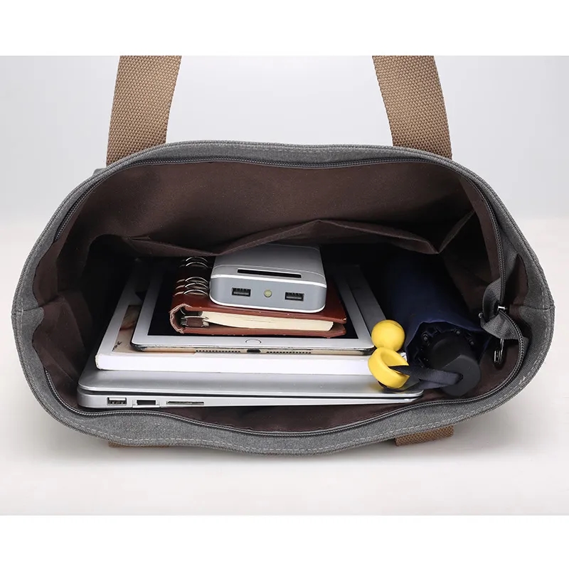 Commuter Canvas Tote Bag, custom tote bag with logo imprint 6
