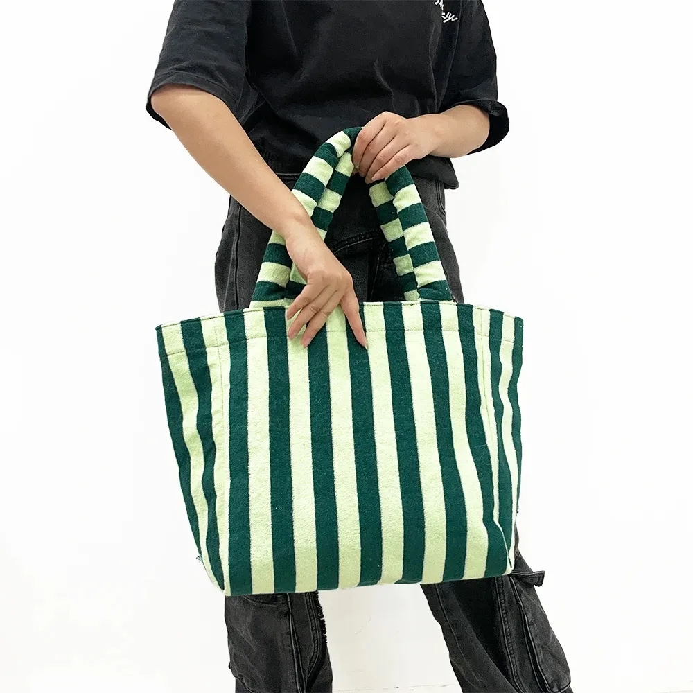 Custom Terry Tote Bag Large, custom tote bag with logo imprint 10