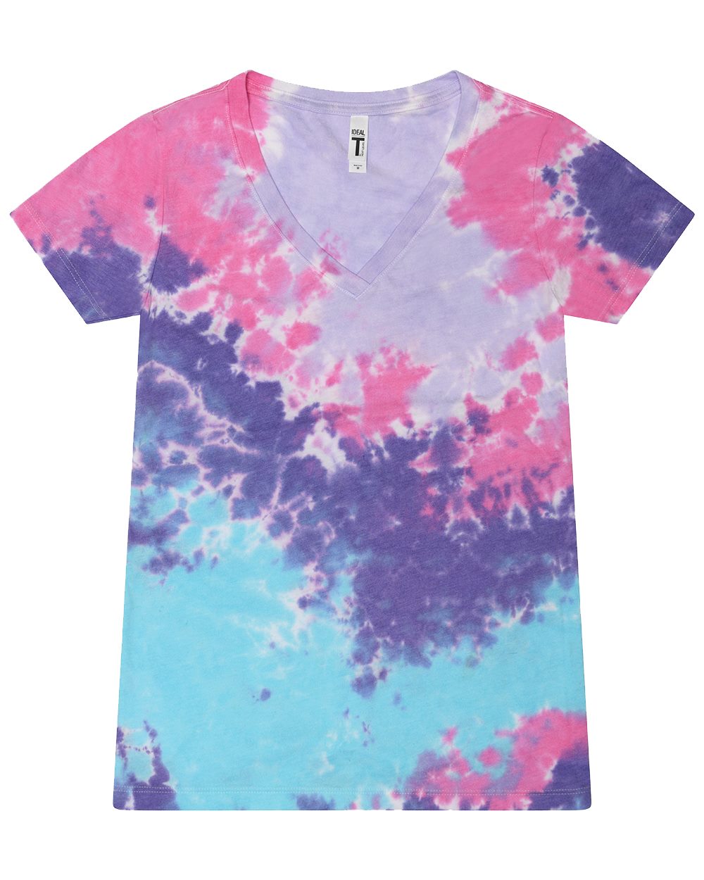 Women's Tie-Dyed V-Neck T-Shirt - 1075 13