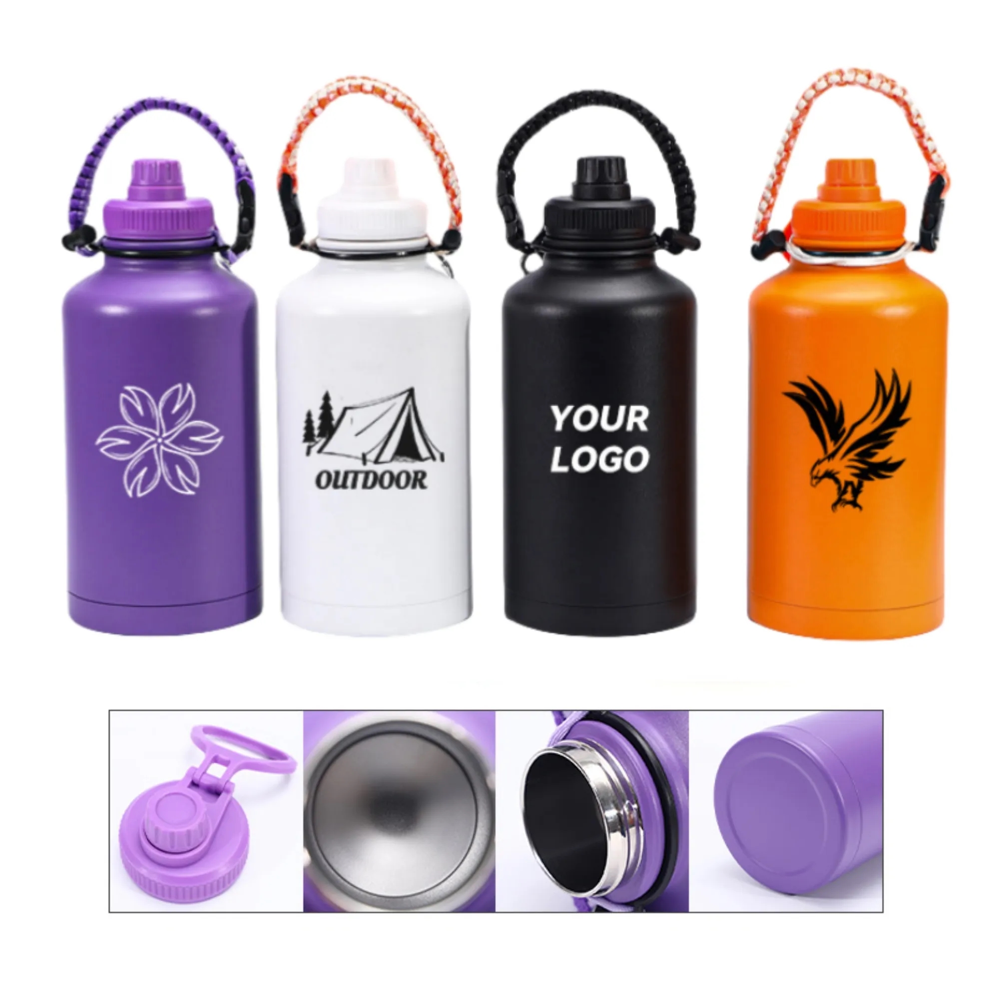 64oz 304 Stainless Steel Sports Water Bottle, custom water bottle with logo imprint 5