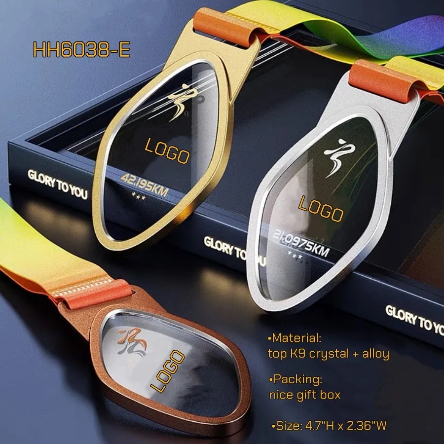 Wholesale Crystal Medals with Ribbon Metal Award 3