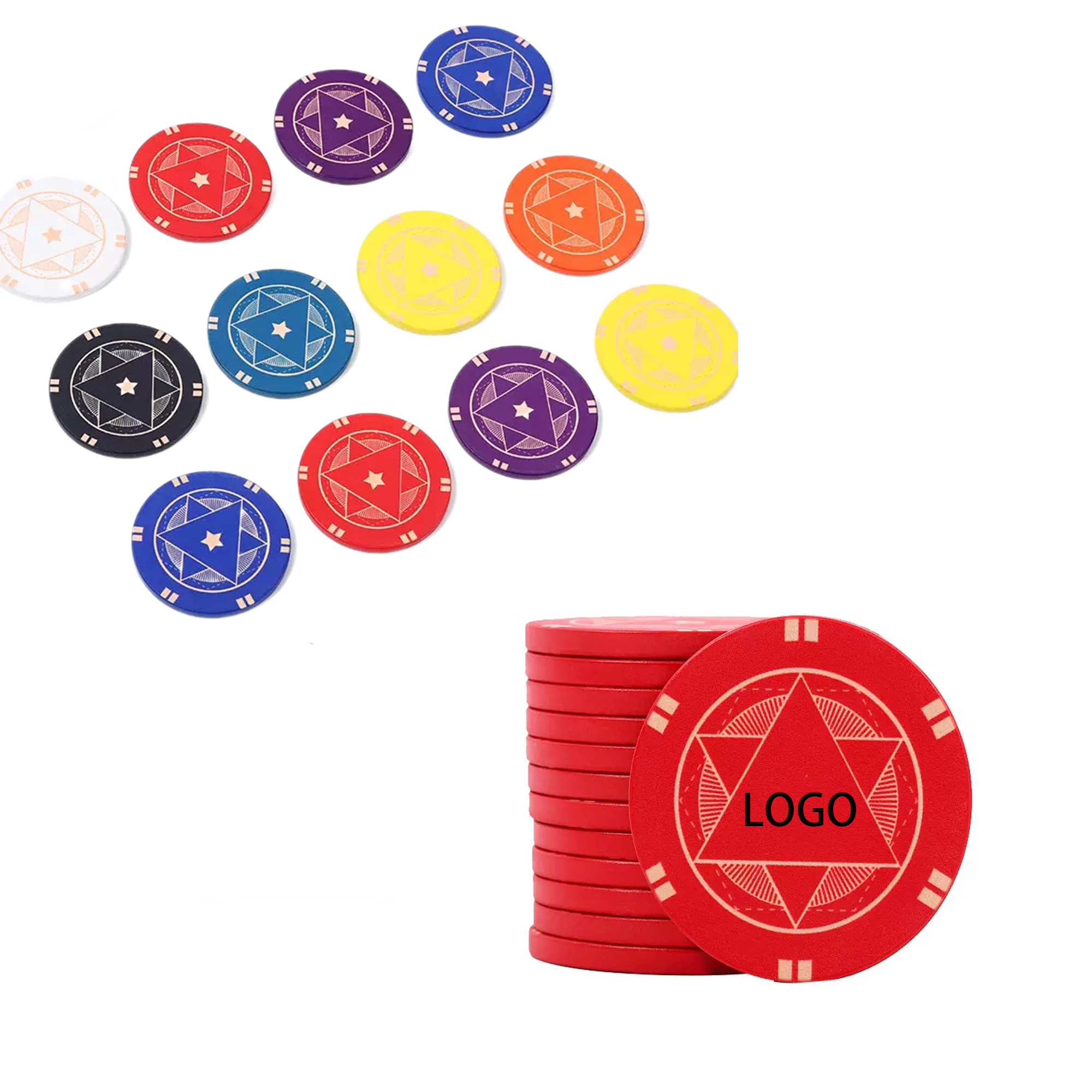 Custom Ceramic Poker Chip 43 MM MOQ 100pcs 2