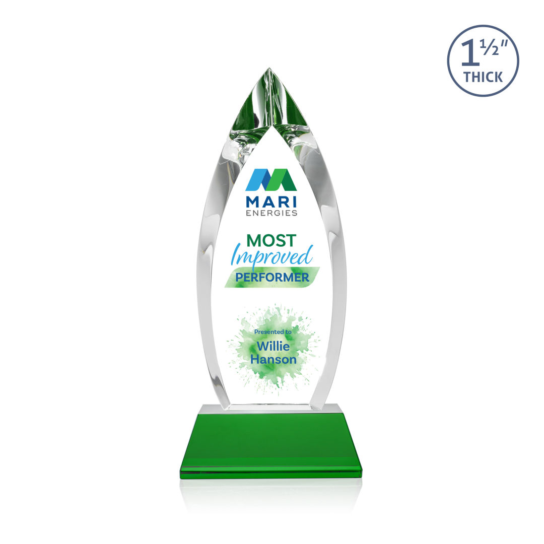 Fortier VividPrint™ Award on Entwhistle Base - Green