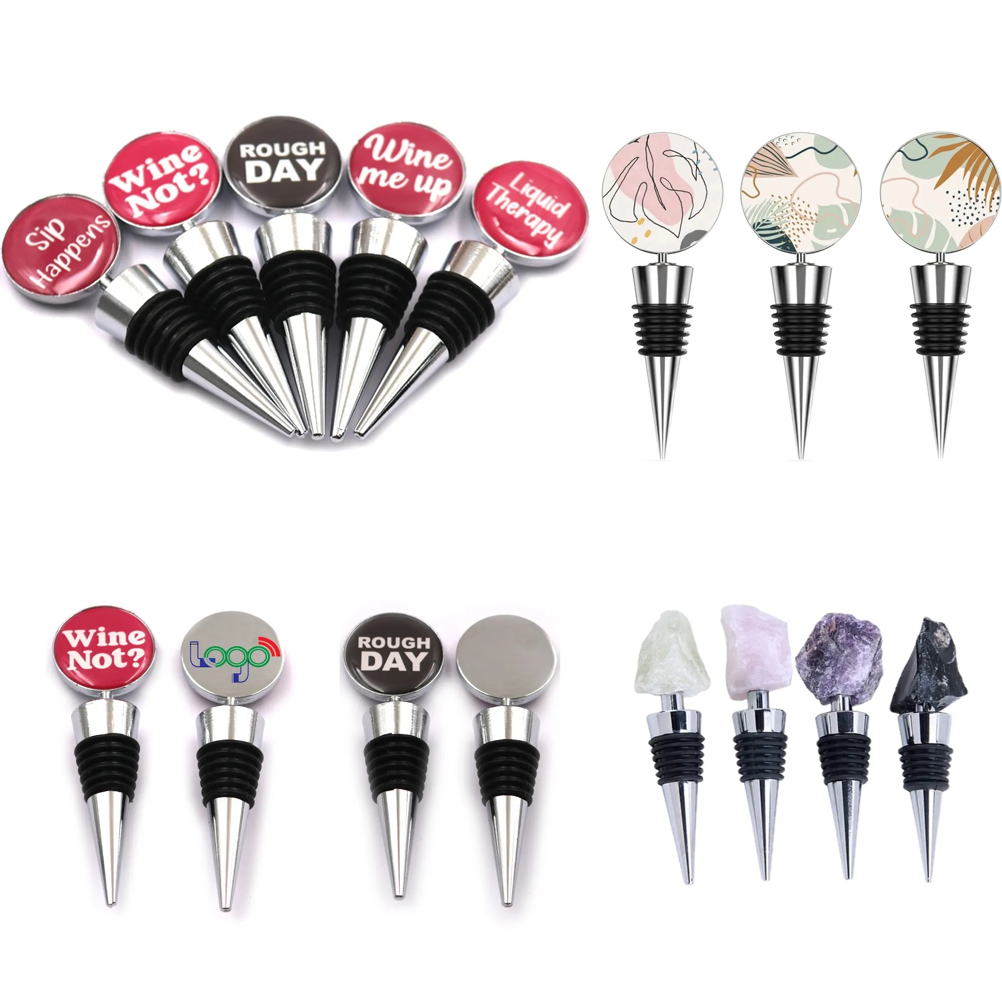 Wine Bottle Champagne Stopper Bar Accessories Holiday Party 2
