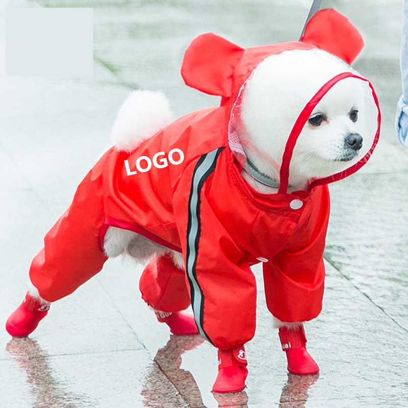 Dog Raincoat Hooded 4