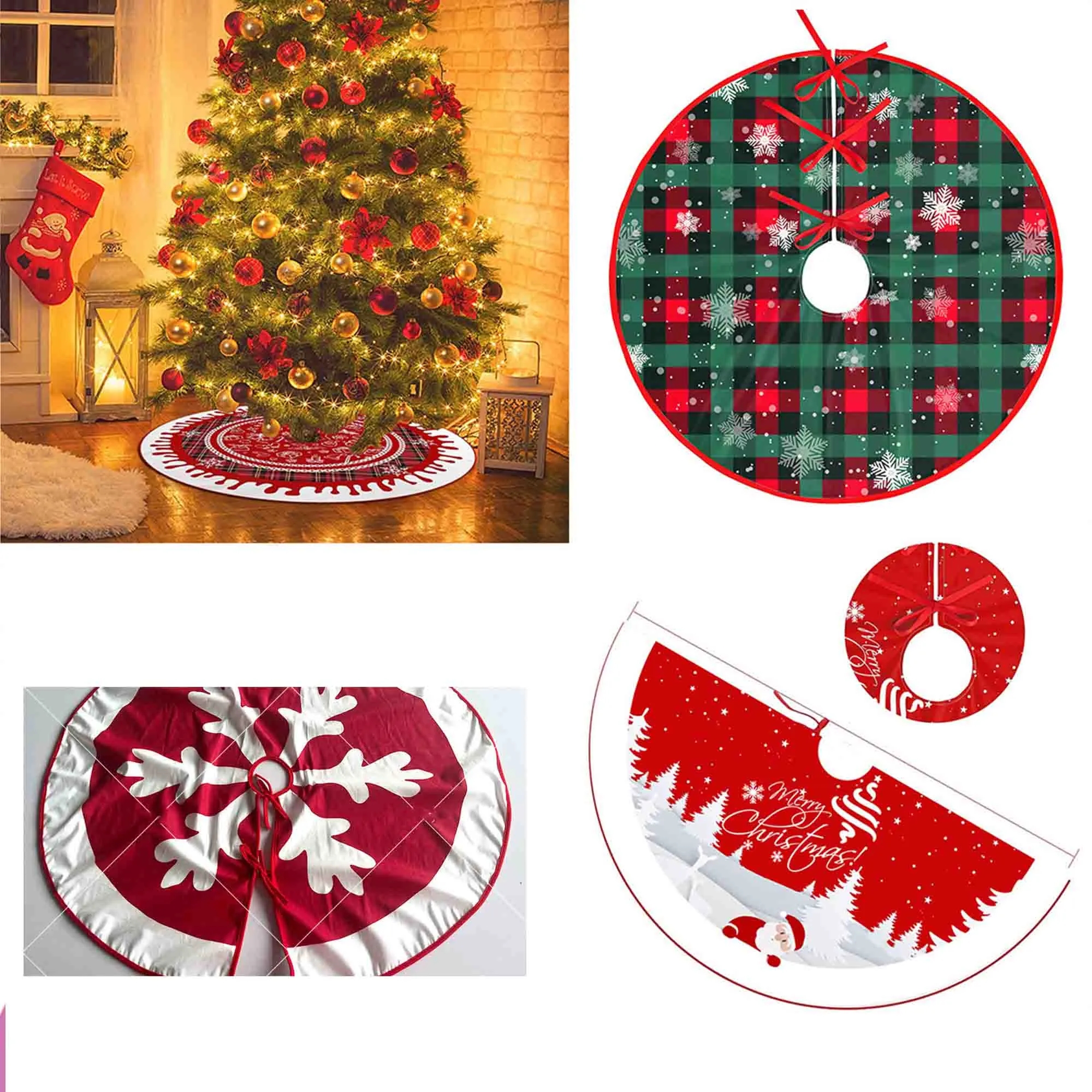 Christmas Tree Decorations Skirt Apron 3