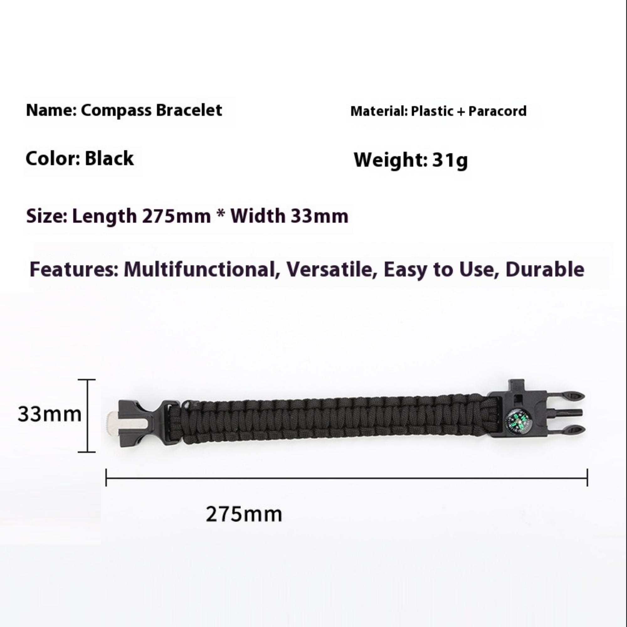 MOQ:5pcs Paracord Survival Bracelet 4