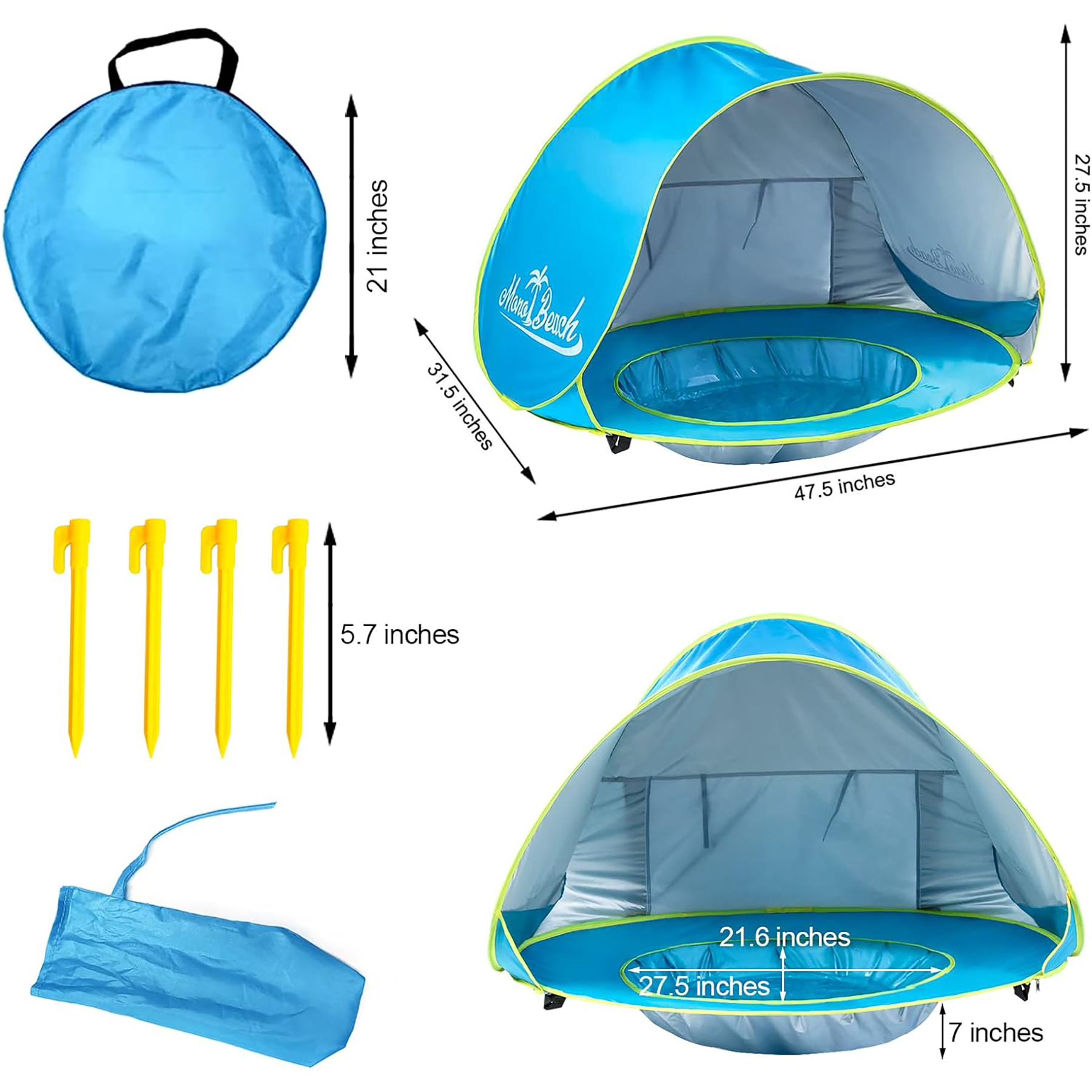 Baby Pop Up Beach Tent 8
