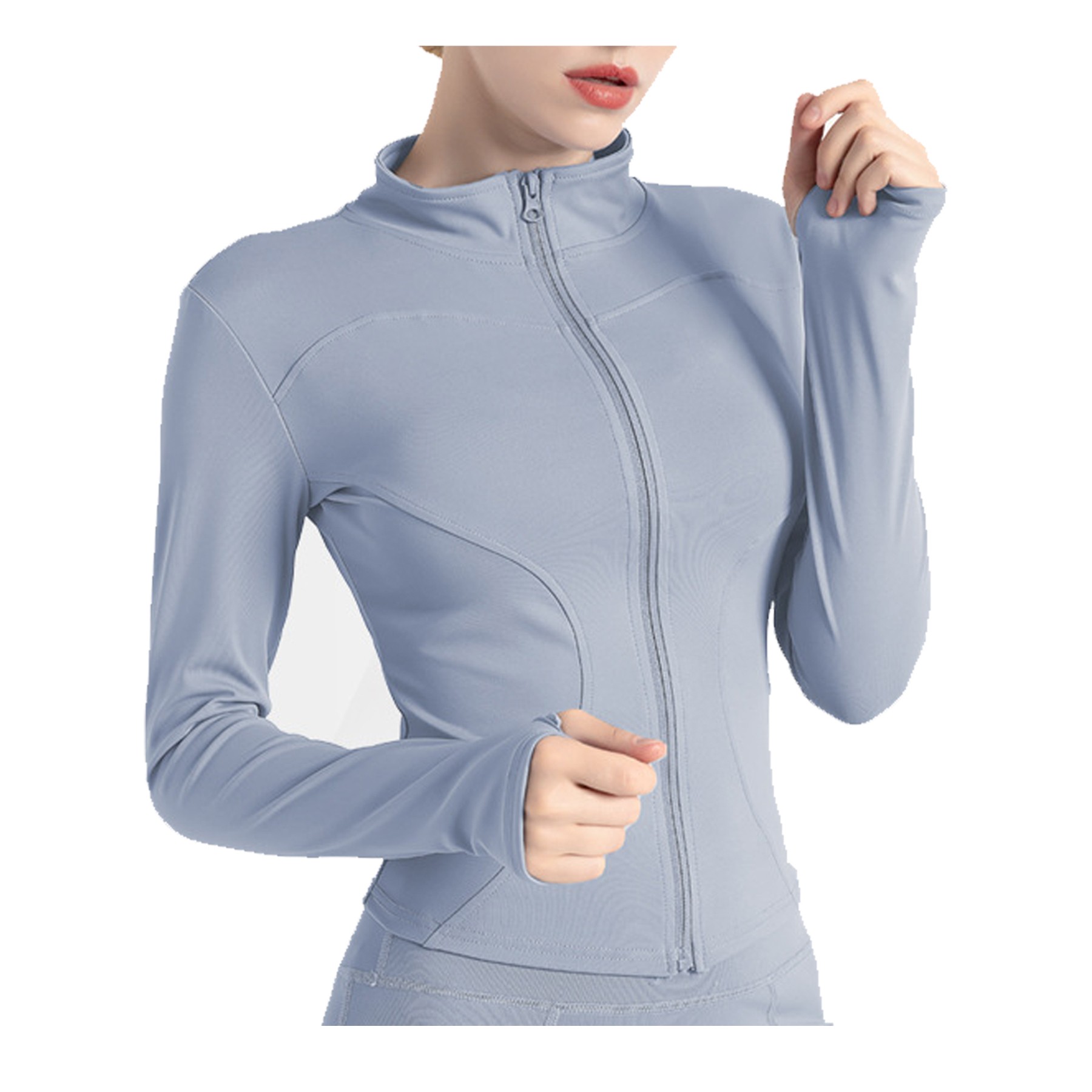 Women Lightweight Full Zip Slim Fit Yoga Sportwear 11