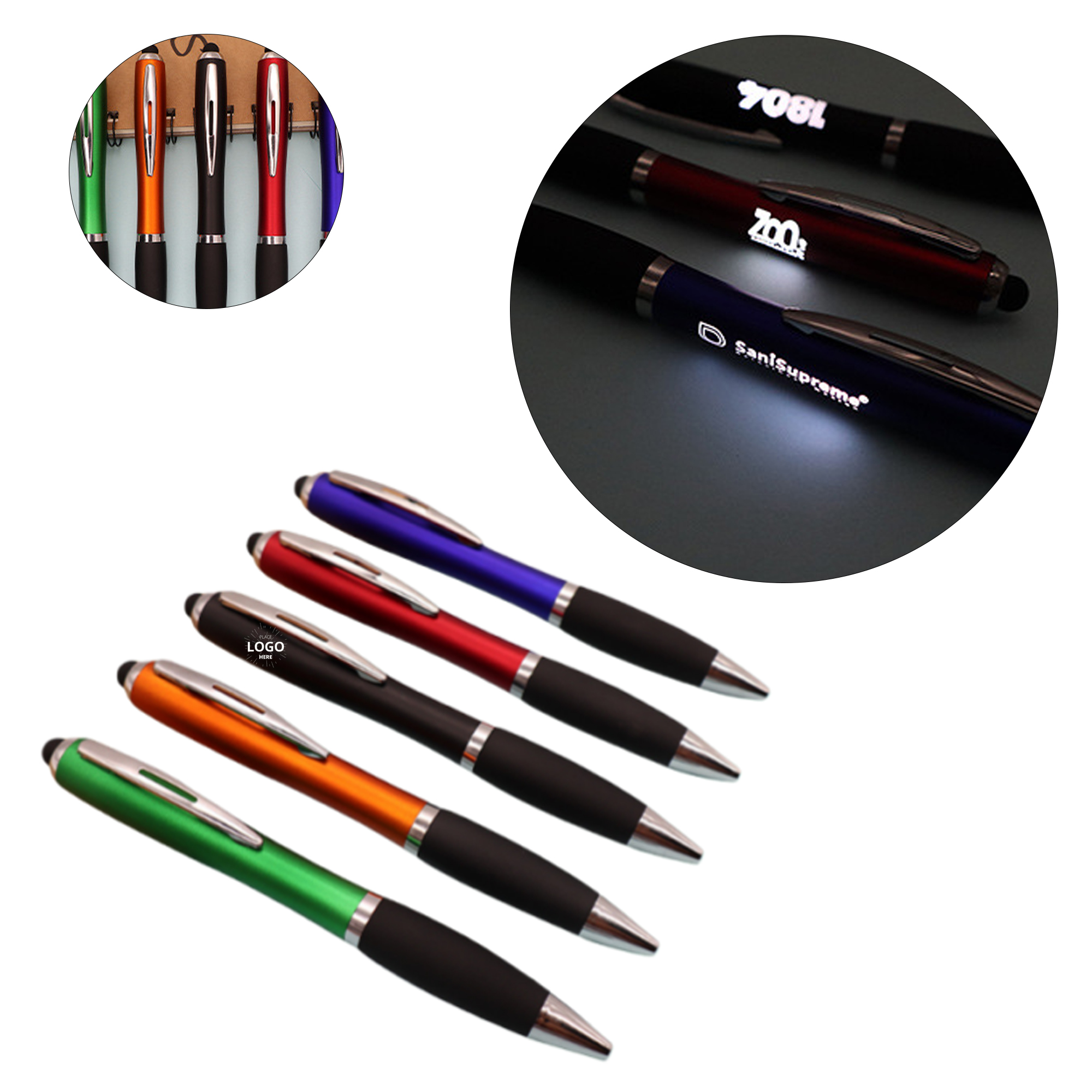 Light Up Logo Gourd Shape Touch Pen 3