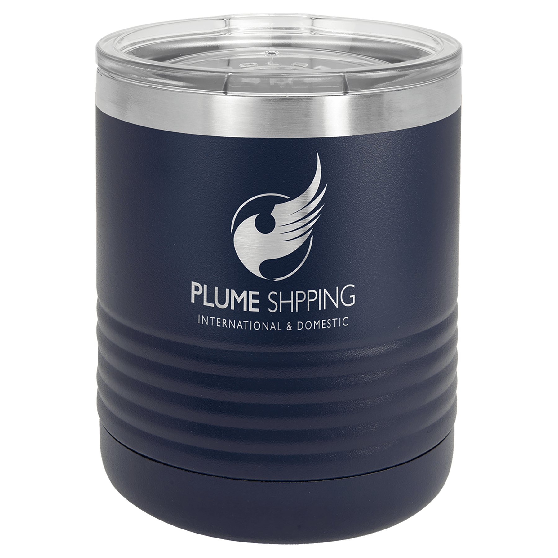 10 Oz. Stainless Steel Vacuum Insulated Ringneck Tumbler With Clear Lid 10