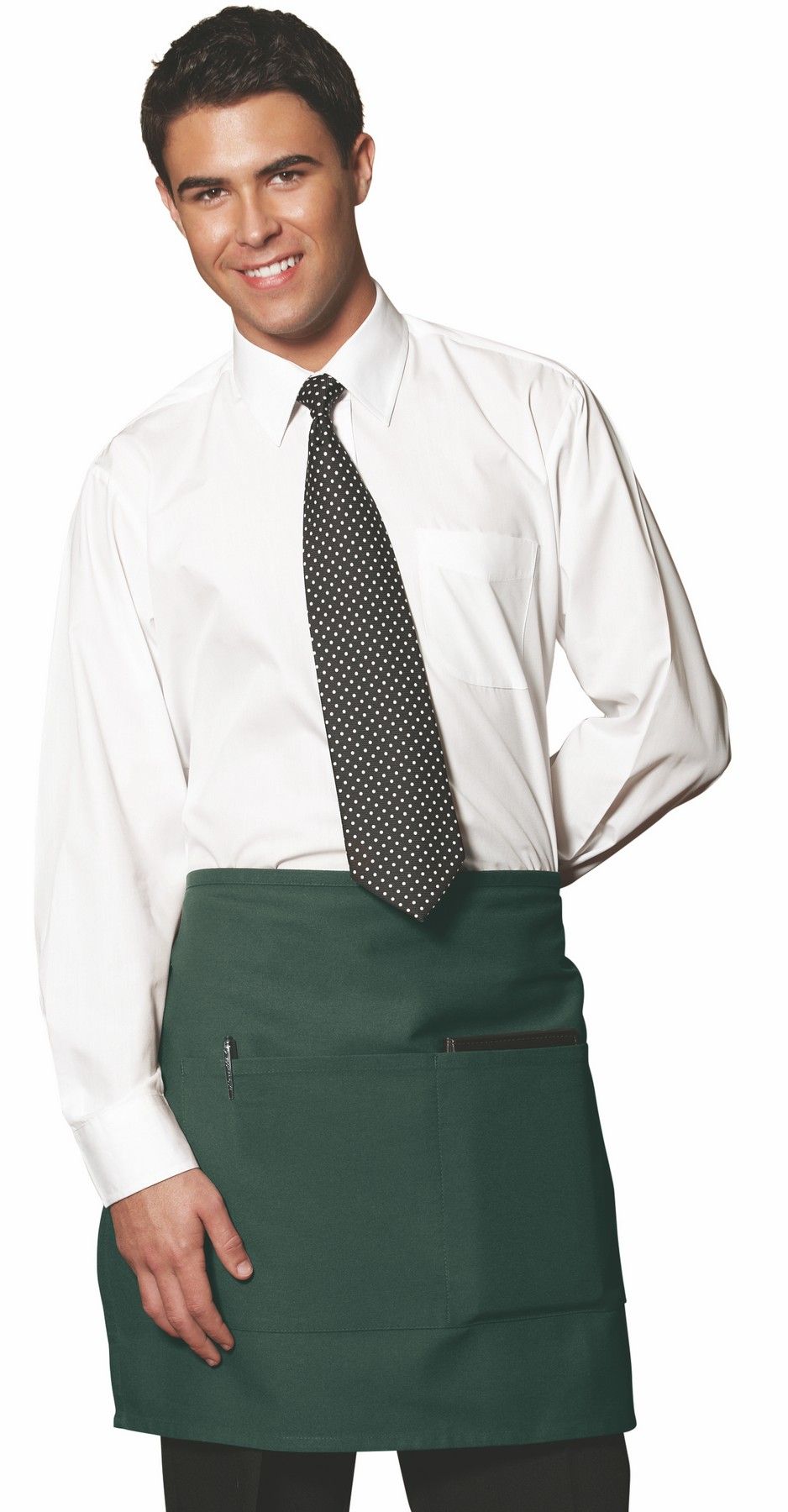 Hunter Green Half Waist Bistro Apron 19