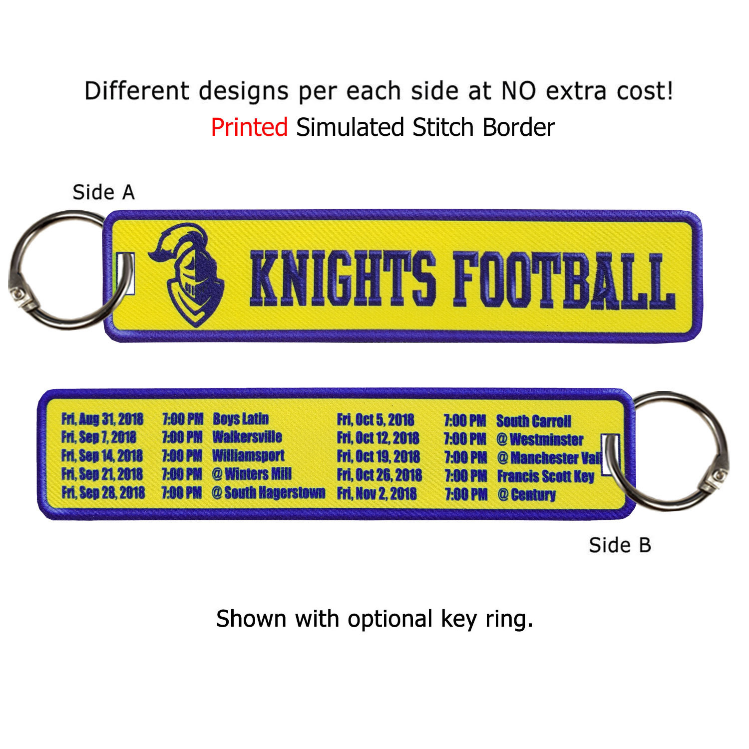 2 Side 4CP Dye Sub Team Tag/Key Ring 5
