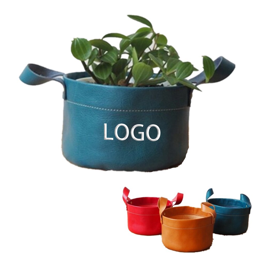 Leather Flower Pot Planting Gardening Pot 4