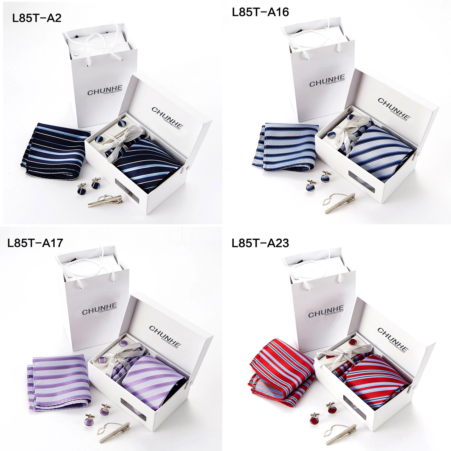 6 Piece Classic Men's Necktie Gift Set 9