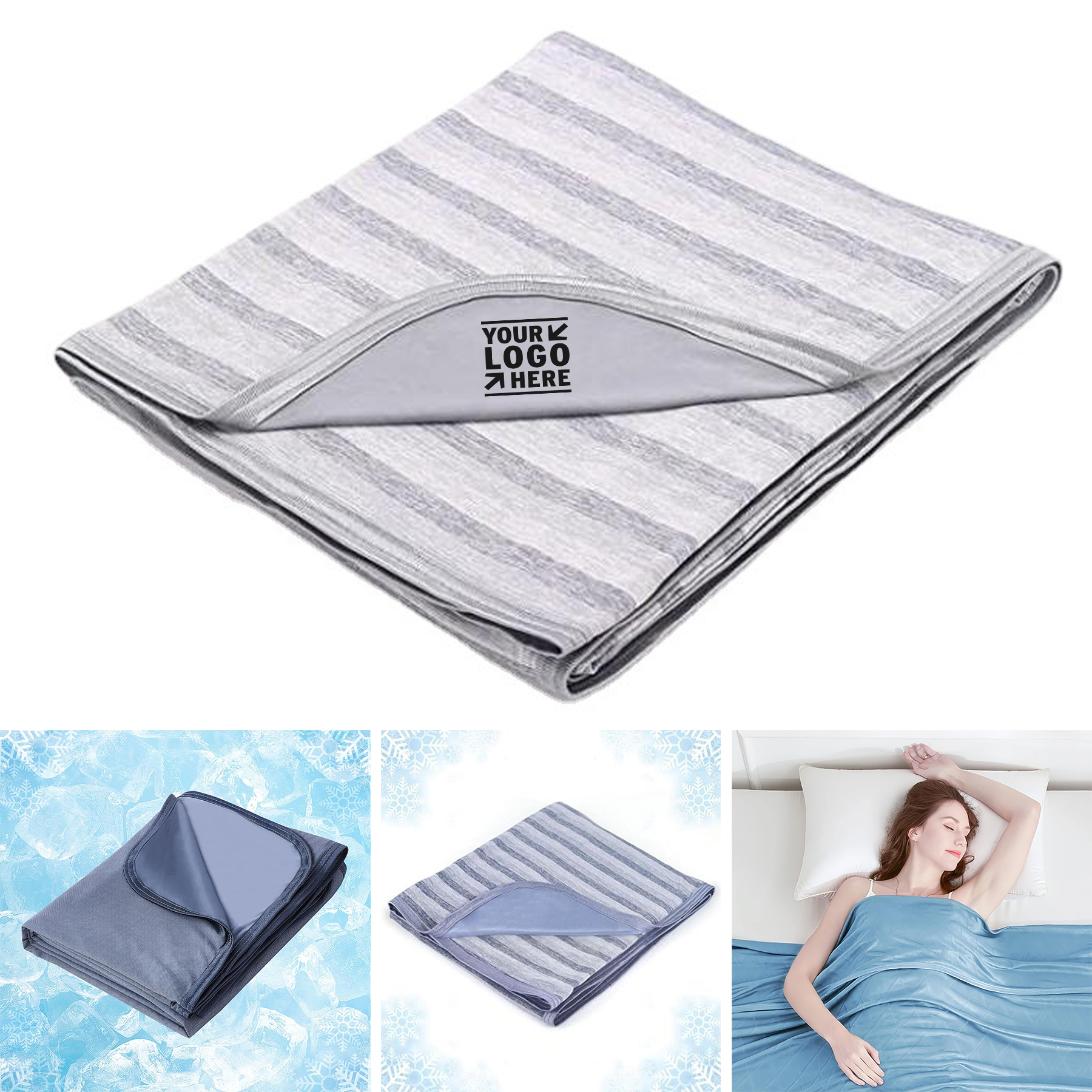 90"x90" Transfer Heat to Keep Body Cool Sweat Double Sided Cold Effect Hot SleepersCooling Blanket 2