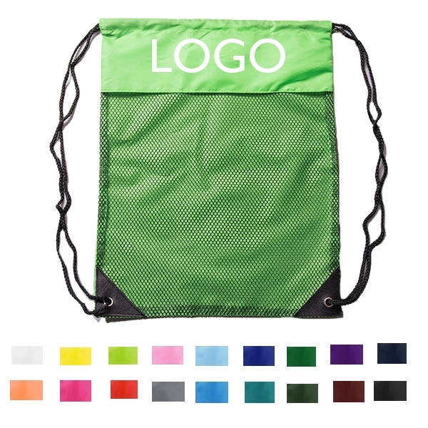 Polyester Mesh Drawstring Backpack 3