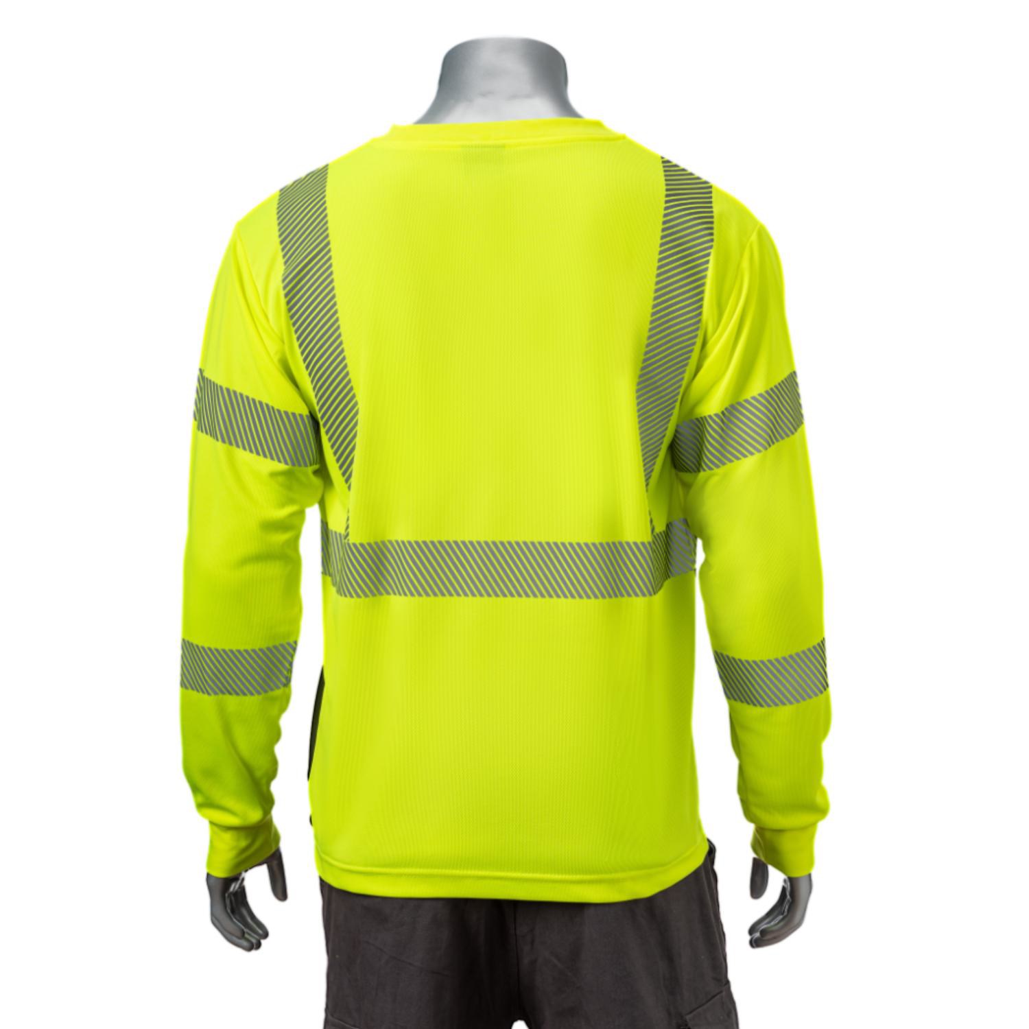 3.8 Oz. Polyester Class 3 Color Block Segmented Tape Safety T-Shirt with Pocket 3