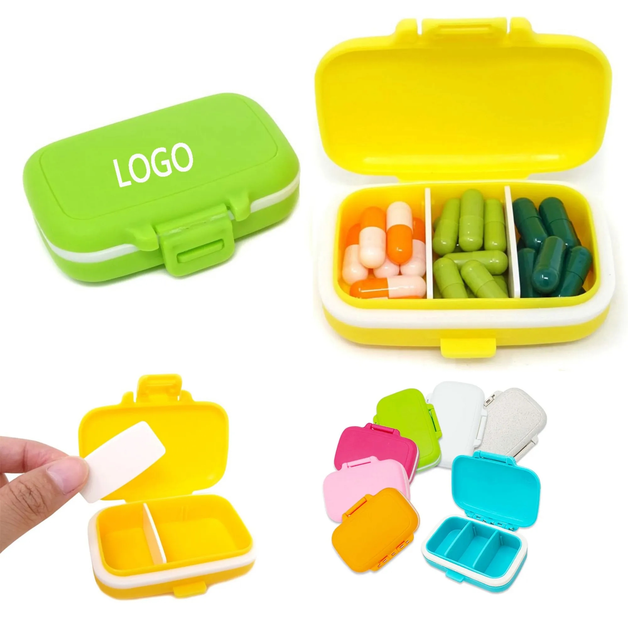 3 Removable Compartments Travel Pill Box 1