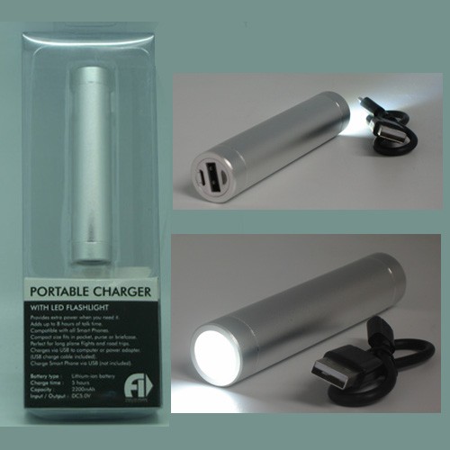 2 in one power bank with LED flashlight 1