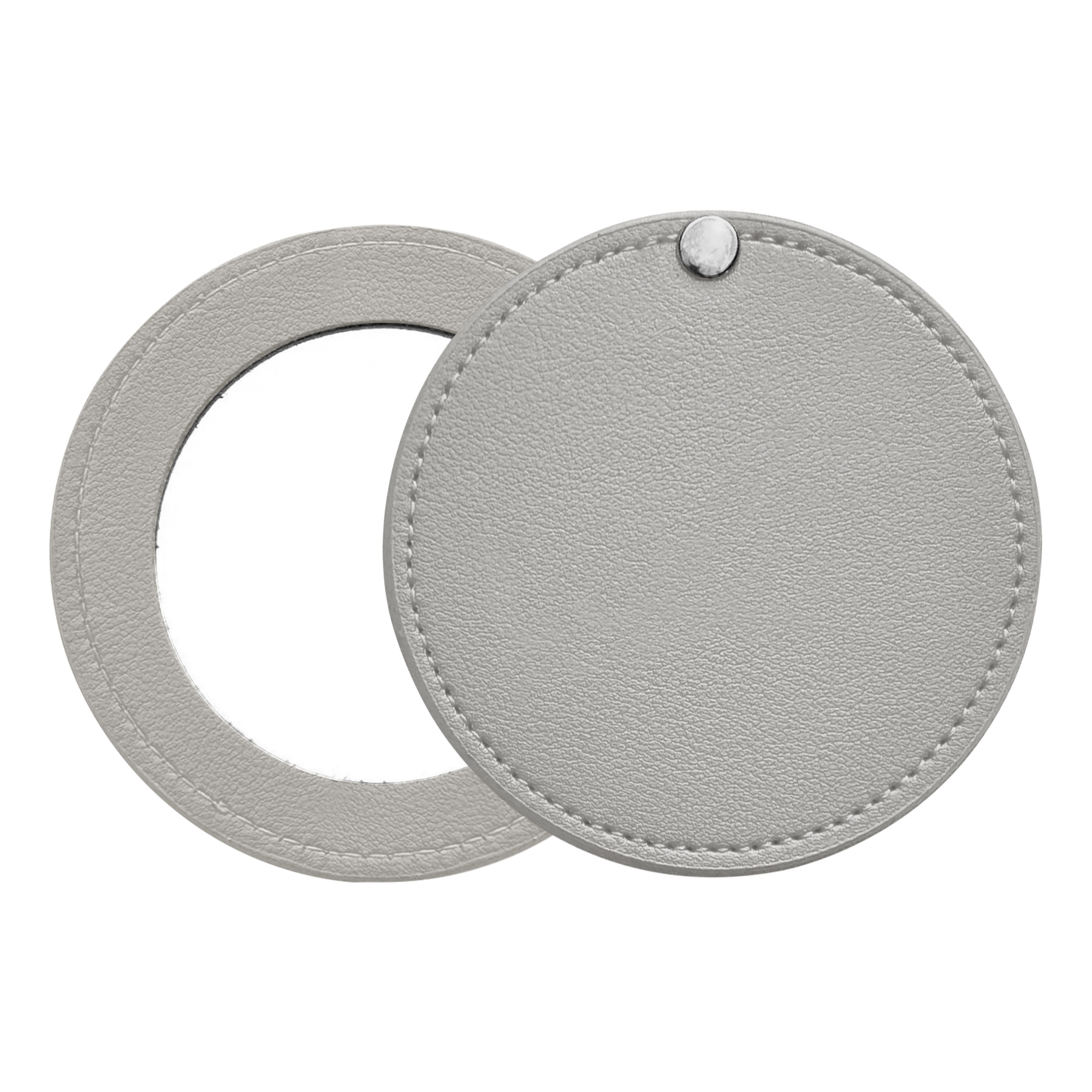 Mini Portable Round PU Makeup Mirror 8