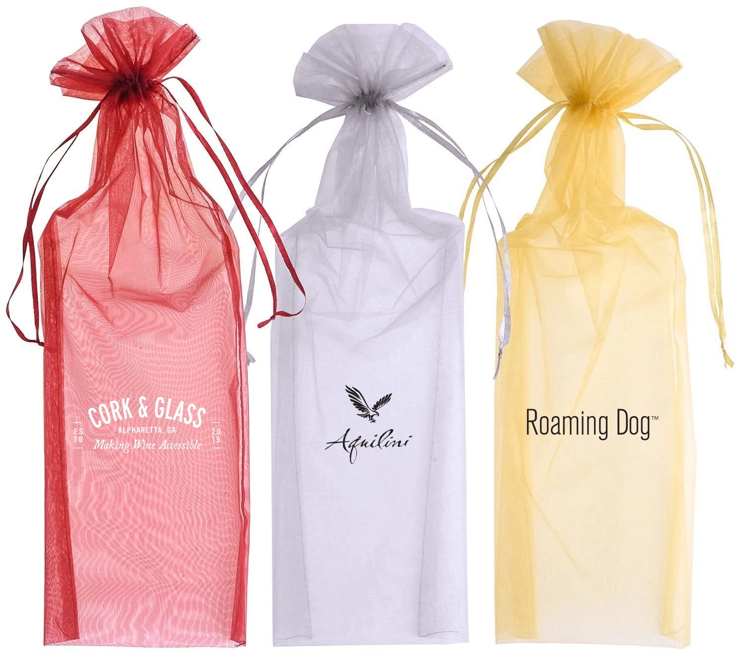 Organza 1-Bottle Wine Bag (With Draw-String) 4