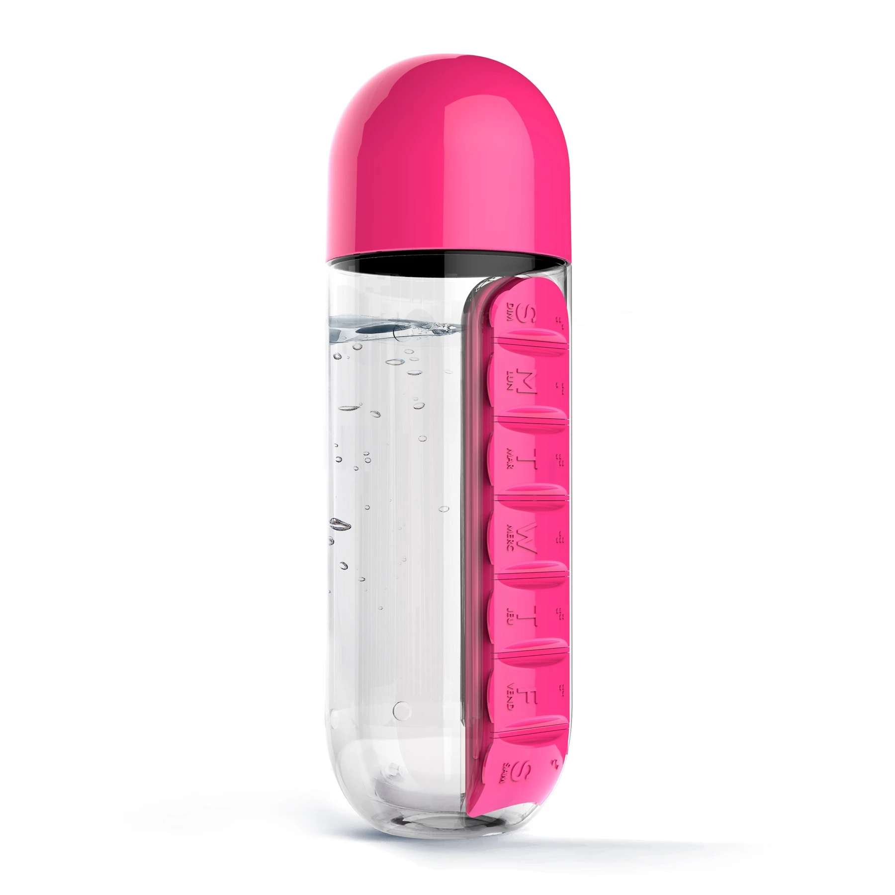 Weekly Pill Organizer Portable Water Bottle 6