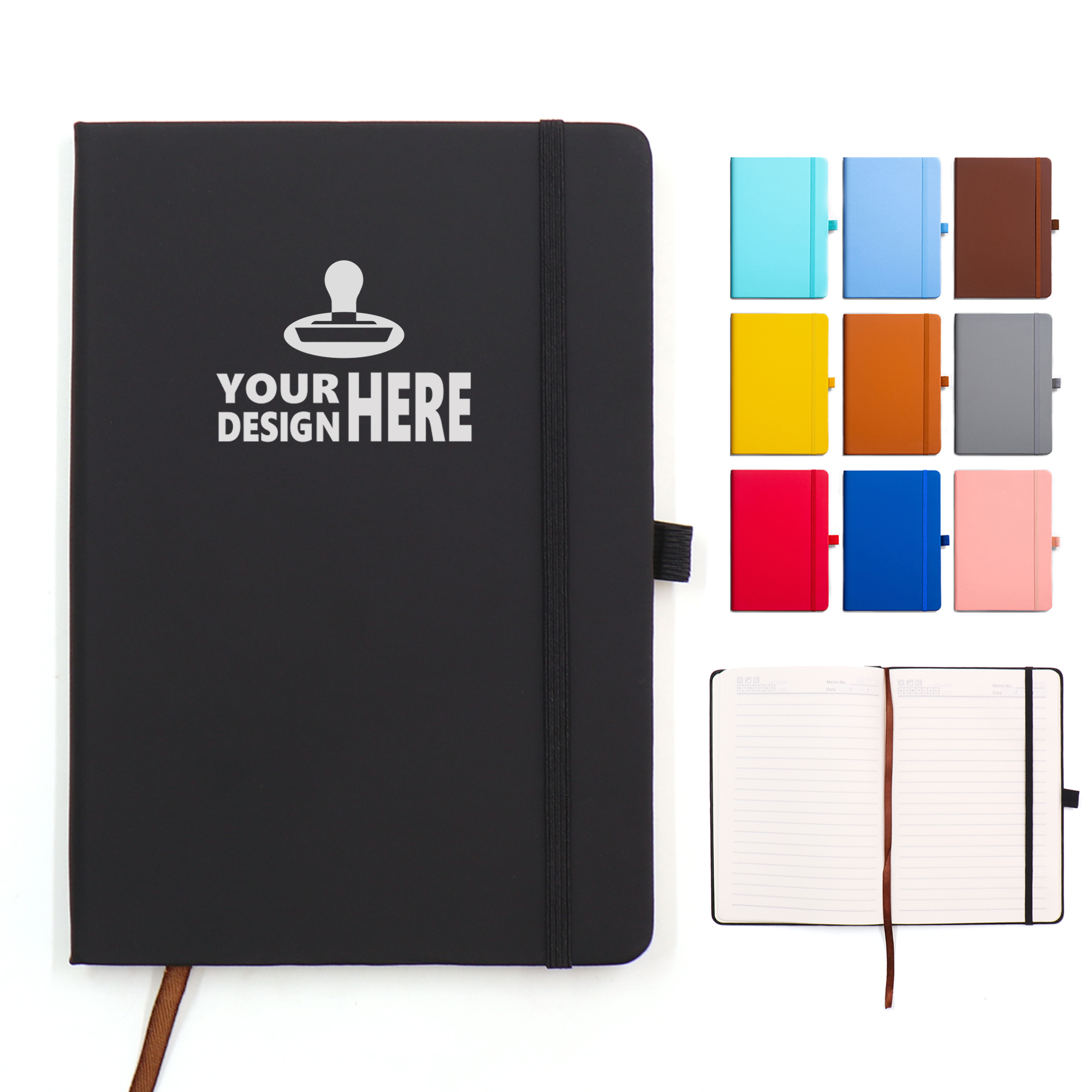 PU Leather Notebook Elastic Band Water-resistant 1