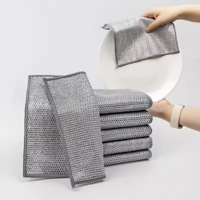 Multipurpose Wire Dishwashing Rags for Wet and Dry 6
